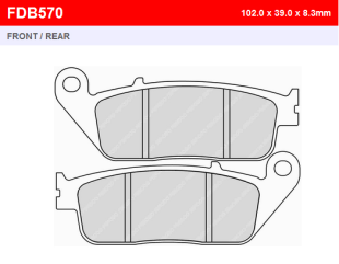 Тормозные колодки FERODO FDB570SM