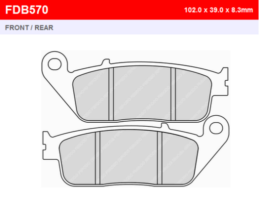 Гальмівні колодки FERODO FDB570SM