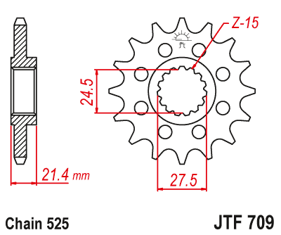 Привідна зірка JT JTF709.16 (PBR 2150)