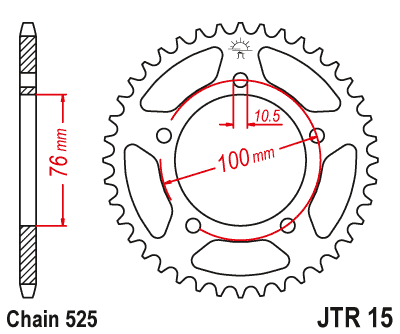 Привідна зірка JT JTR15.42 (PBR 4456)