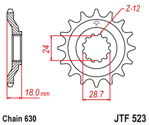 Приводная звезда KAWASAKI GPZ 1100 '83-85' JT JTF523.15