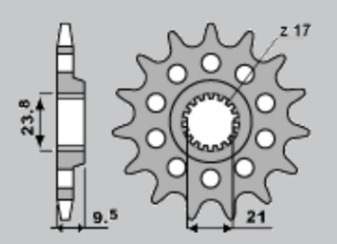 Приводная звезда SUZUKI RMZ 450 '05-'13 JR 213314 (JTF1441.14)