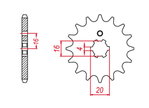 Приводная звезда KAWASAKI KX 80, KX 85 '01-'20 KX 100 GROSSKOPF 54614G (JTF546.14)