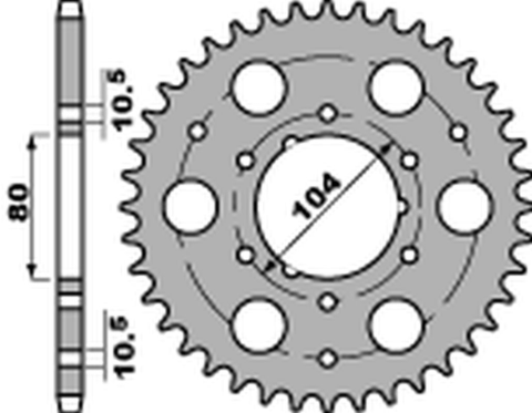 Приводная звезда POLARIS 250 TRAIL BOSS/BLAZER '85-'04 PBR 457836C45 (JTR1478.36)