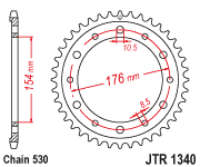 Приводная звезда SUNSTAR 1-5694 43 (JTR 1340.43)
