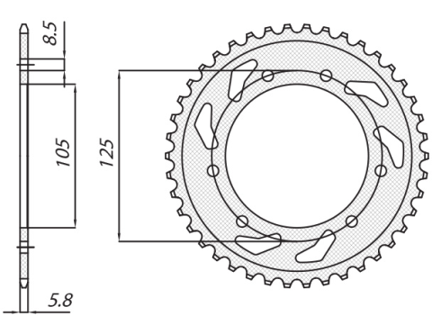 Приводная звезда SUNSTAR 1-1446 53 (JTR 1131.53)