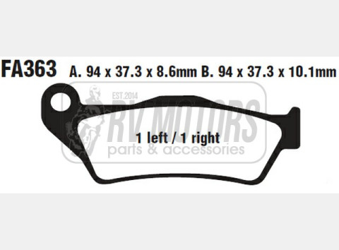 Тормозные колодки EBC FA363V