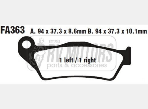 Гальмівні колодки EBC FA363V