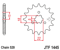 Приводная звезда JT JTF1445.11 (PBR 423)