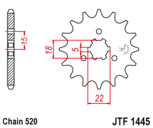 Приводная звезда JT JTF1445.11 (PBR 423)