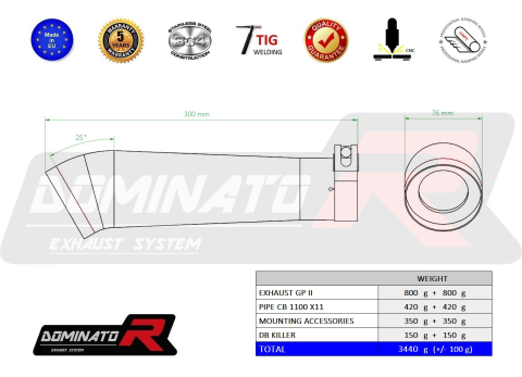 Прямоток DOMINATOR HONDA CB 1100 X11 GP 2