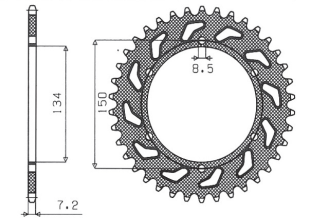 Приводная звезда KAWASAKI KMX 125 '86-'03 SUNSTAR SUN1-2622-48 (JTR463.48)