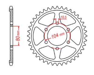 Приводная звезда KAWASAKI ZZR 1400 (06-10) MTX 11-054-41 (JTR1493.41)