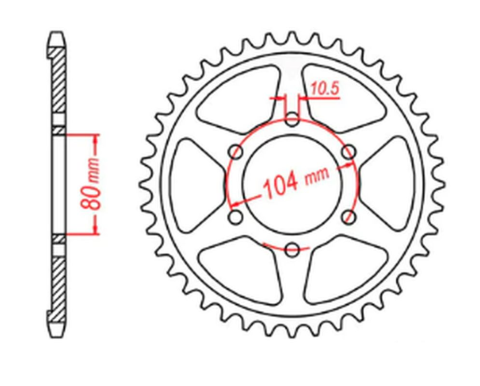 Приводная звезда KAWASAKI ZZR 1400 (06-10) MTX 11-054-41 (JTR1493.41)