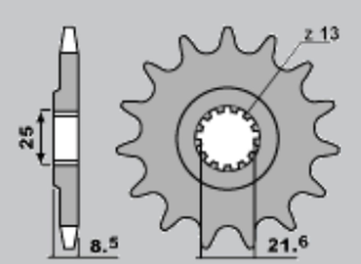 Приводная звезда KAWASAKI Z 1000 '03-'08 JR 213716JR (JTF1537.16)