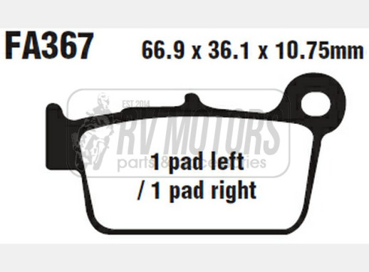 Гальмівні колодки EBC FA367R	