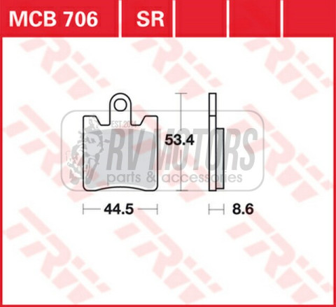 Тормозные колодки TRW LUCAS MCB706
