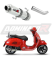 Прямоток Piaggio Vespa GTS 125 2007 - 2012 DOMINATOR круглый