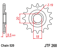 Приводная звезда JT JTF268.13 (PBR 333)