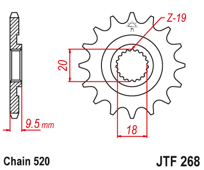 Привідна зірка JT JTF268.13 (PBR 333)