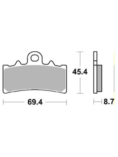 Тормозные колодки SBS 877RS (FA606)