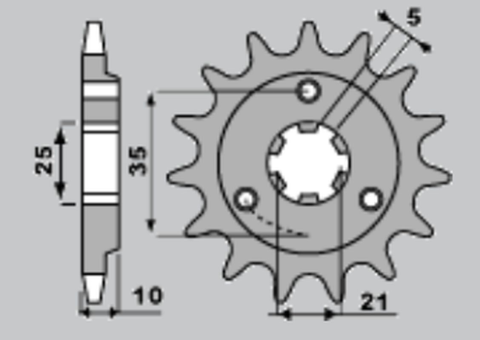 Приводная звезда SUZUKI DR 750/800 BIG '89-'93 CHT 41215K (JTF438.15)