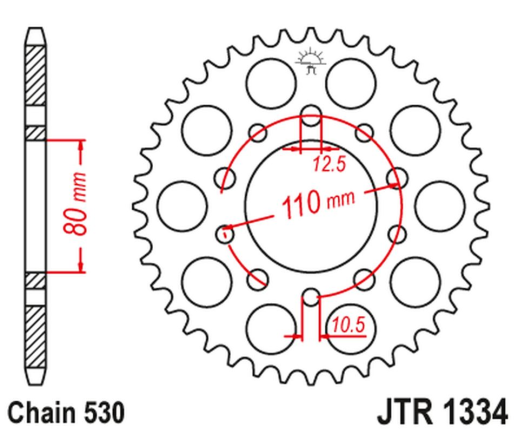 Приводная звезда HONDA VF 750C MAGNA '94-'04 (RC43) JT JTR1334.39