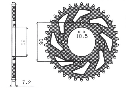 Привідна зірка SUNSTAR 1-2061 42 (JTR 269.42)