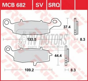 Тормозные колодки TRW LUCAS MCB682