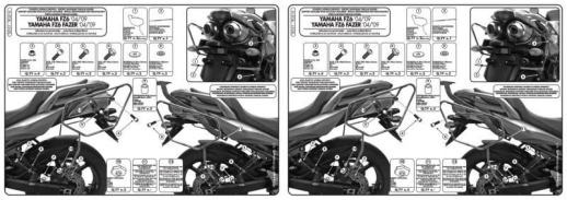 Кріплення бічних кофрів KAPPA YAMAHA FZ6 S2/FZ6 600 FAZER S2 (07-11) TE351K