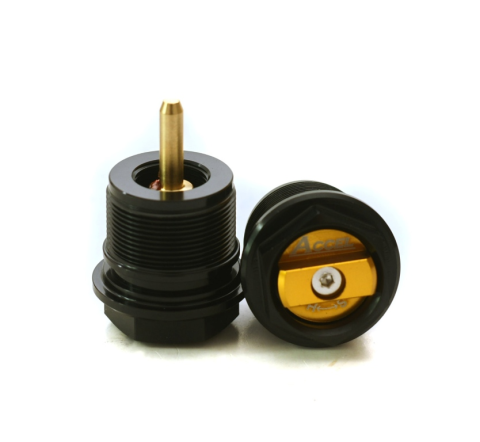 Пробка передней вилки (жёлтая) HONDA CRF 250R '18-20, CRF 450R/RX '17-20, CRF 250RX '19-20, CRF 450X/L 19, KAWASAKI KXF 450 '19-20, SUZUKI RMZ 450 '18-19 ACCEL (2 шт) AFBC02G