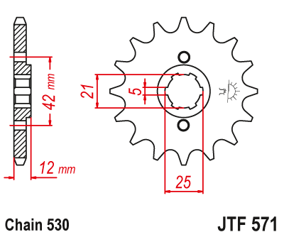 Привідна зірка JT JTF571.17 (PBR 571)