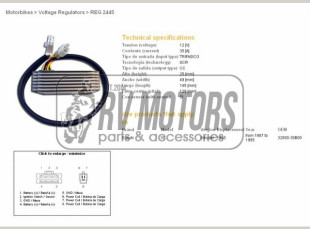 Регулятор напряжения SUZUKI VS 1400 INTRUDER 87-95  DZE ELEKTRYKA 2445-01
