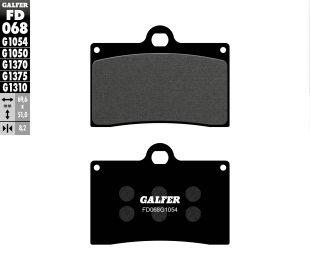 Тормозные колодки GALFER FD068G1054 (FA95)