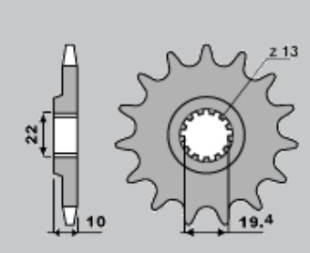 Приводная звезда SUZUKI DR 350 '90-'99 (+1) DRZ 400 '00-'20 (+1) PBR 435F1618NC