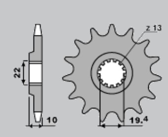 Приводная звезда SUZUKI DR 350 '90-'99 (+1) DRZ 400 '00-'20 (+1) PBR 435F1618NC