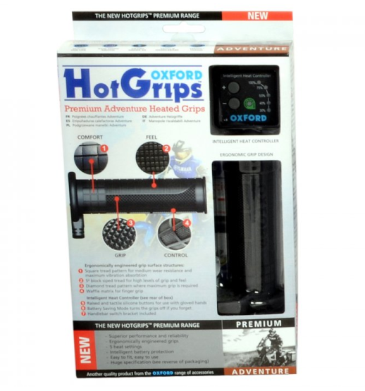 Ручки керма з підігрівом OXFORD з панеллю керування (122-132 22 мм) PREMIUM ADVENTURE OF690