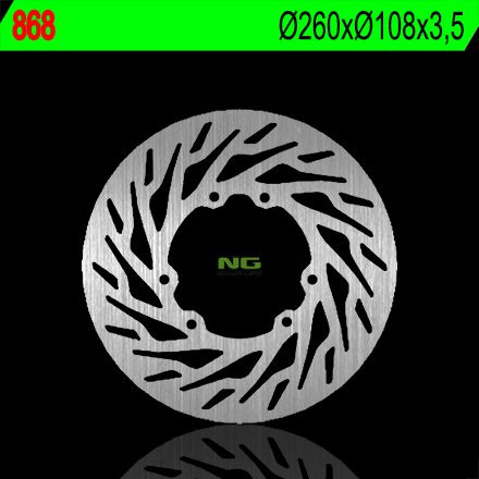 Гальмівний диск передній NG APRILIA RX 50 &#39;06-&#39;11 (260X108X3,5) (6X6,5MM) NG868