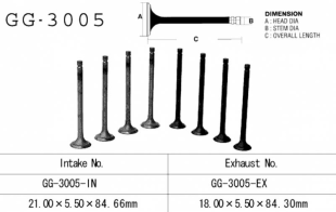 Клапан выпускной SUZUKI GS250T T,X (80-81) VESRAH GG-3005-EX