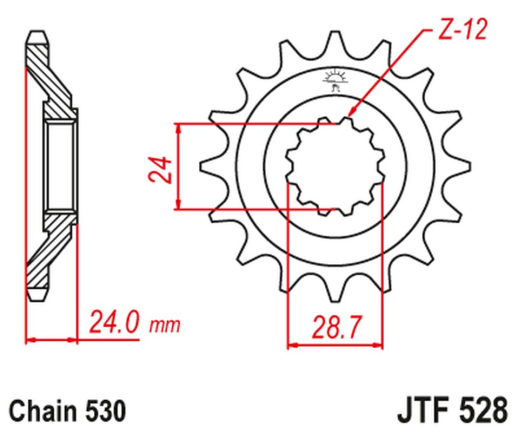 Приводная звезда KAWASAKI ZZ-R 1100 '90-92' JT JTF528.17