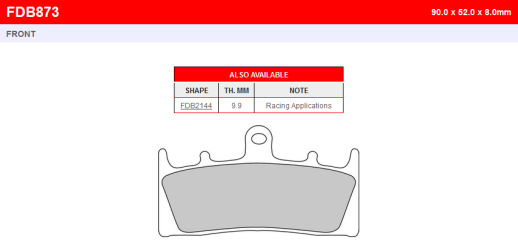 Гальмівні колодки FERODO FDB873ST