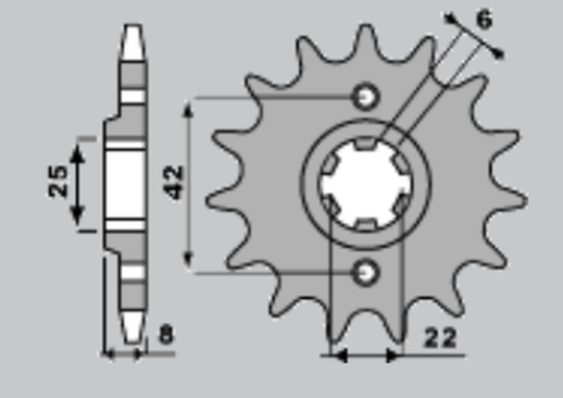 Приводная звезда HONDA XR 600R, XL 600 R /RM/LM JR 28114JR (JTF281.14)