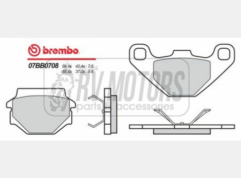 Тормозные колодки BREMBO BRM 07BB07TT