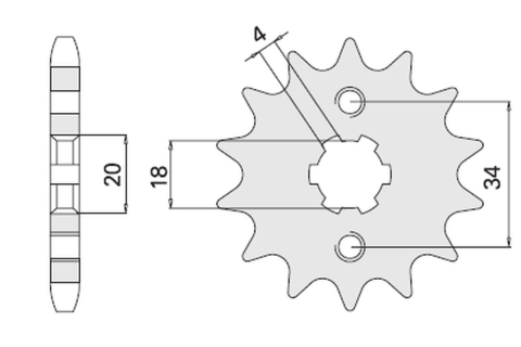 Приводная звезда HONDA XL-R 125/200 '81-'00 CHT 27313K (JTF328.13)