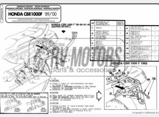 Крепления кофра KAPPA (без площадки) Honda CBR 1000F (89-00) K2270