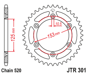 Приводная звезда JT JTR301.39 (PBR 288)