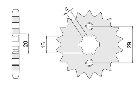 Приводная звезда SUZUKI RG125 (92-96) CHT 42516K (JTF425.16)