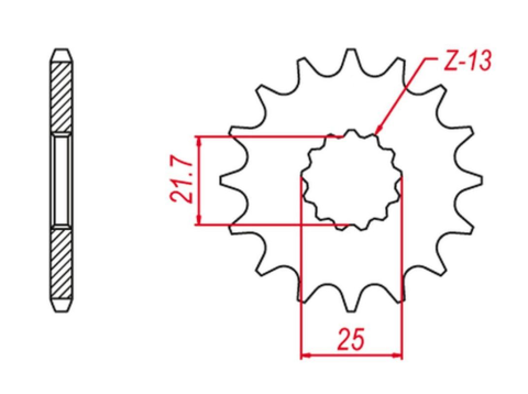 Приводная звезда SUZUKI DL 1000 '02-'19, GSX-R 750/1000 '00-'20, GSX-S '15-'20 GROSSKOPF 56413G (JTF520.13)