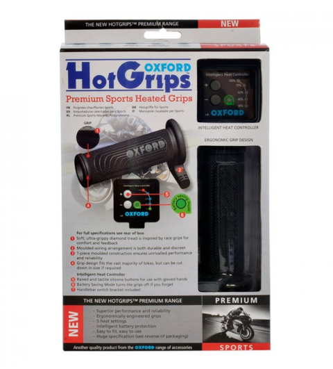 Ручки руля с подогревом OXFORD  (114-123 / 22 мм) OF692