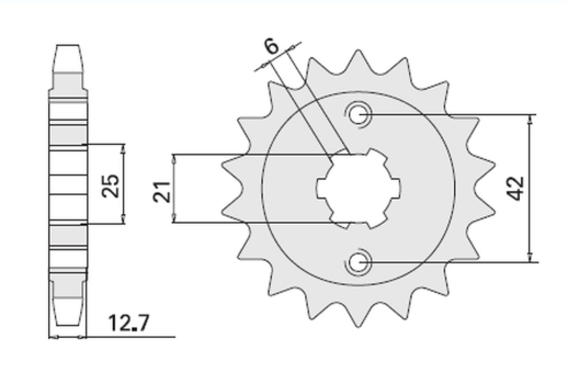 Приводная звезда HONDA CB550F/K 75-80 CHT 28817K (JTF288.17)